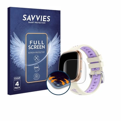 Savvies - Screenprotector voor Sross Smartwatch 1.72" - Folie Beschermfolie transparant volledig dekking 4 Stuks