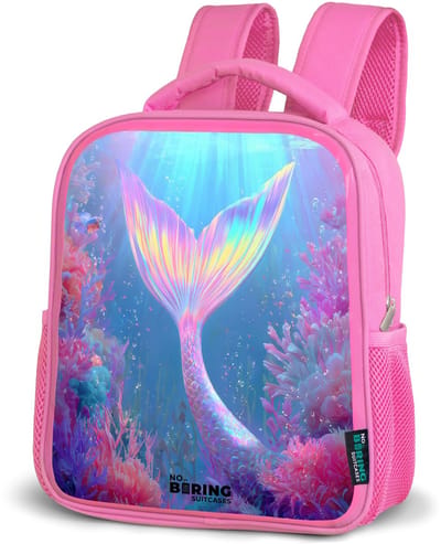NoBoringSuitcases.com® - Rugzak roze - Schooltas meisjes - Zeemeermin - Koraal - Water - Kinder rugtas meisje - Boekentas kind - Kinderrugzak voor school - Schoolrugzak