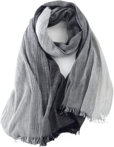 Herenschjaal - Warme sjaal - Warmte en stijl - Zachte katoenmix - 190x75cm - Gestreept