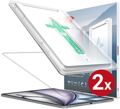 2-Pack Rosso Screenprotector Geschikt voor iPad Air 11/10.9 (2022)/11 (2025) | 9H Tempered Glass | Beschermglas | Glasplaatje | Case Friendly | Met Installatietray | Eenvoudige montage