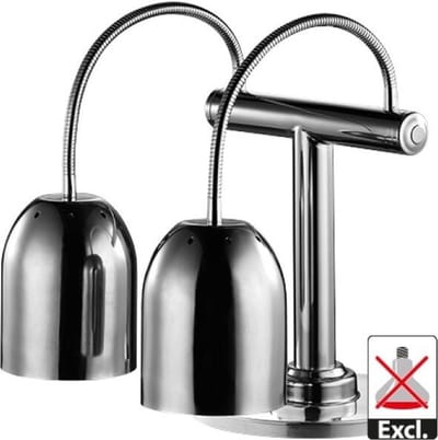 Warmhoudlamp Dubbel, Zilver, Horeca en Professioneel | CaterChef | 688252