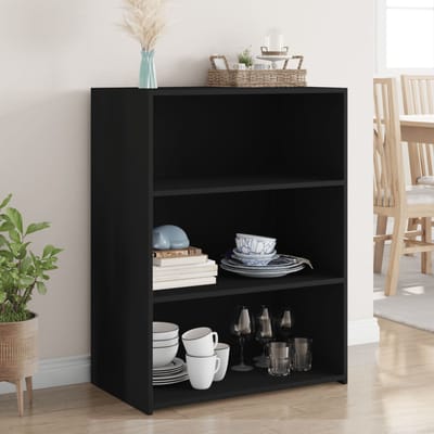 vidaXL - Dressoir - 70x41x93 - cm - bewerkt - hout - zwart