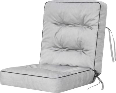 Zitkussen - Bankkussen Stoelkussen - Tuinmeubilair Comfort - UV-bestendig Waterafstotend - 110 x 60 cm - Grijs