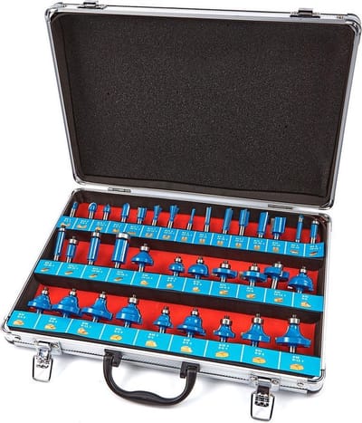 35 Delige Houtfrezenset met 8 mm Opname