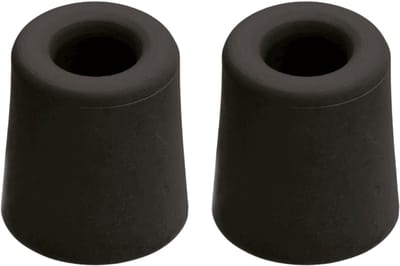 Benson Deurbuffers / deurstoppers rubbers - 2x - zwart - 50 x 40 mm - met schroefbevestiging