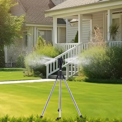 Statief Sproeier - Gazon Besproeier - Tuin Irrigatie - 360 Graden Rotatie - 64-94 cm - Zilver