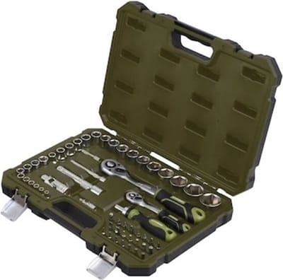XHANDER 1/4" 1/2" dopsleutelset met ratel 55-delig