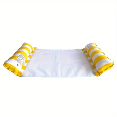 Bovista Luxe Waterhangmat - Luchtbed Zwembad - Luchtmatras Opblaasbaar - Water Hangmat - Aqua Lounge - Geel