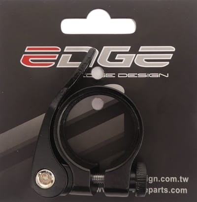 Edge Zadelpenklem - ø31.8 - Aluminium - Met snelspanner - Zwart