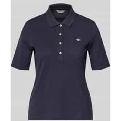 Poloshirt van katoen met labeldetail