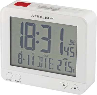 Digitale radiogestuurde wekker met verlichting, snoozefunctie, datum- en temperatuurweergave