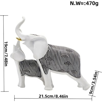 Moderne Eenvoudige Lijnen Moeder en Kind Icoon Ornamenten Huisdecoratie Woonkamer Bureau Creatieve Dier Ornamenten Cadeaus white