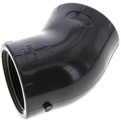45° L-Koppeling Rp1 1/2'' Binnendraad PVC-U 16bar En 1452-3