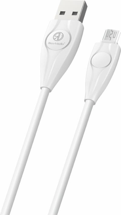 Micro USB kabel/Rico Vitello snel oplaadkabel- datakabel naar USB, extra sterk 3 meter/ hoge kwaliteit/geschikt voor Samsung Galaxy S series /Samsung Galaxy A serie Huawei/HTC/Nokia Lumia/LG/ Xiaomi Mi met micro oplaadpoort Wit