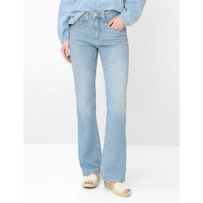Brax Dames Jeans  Style MARY BOOT USED SKY BLUE, denim lichtblauw, maat 46