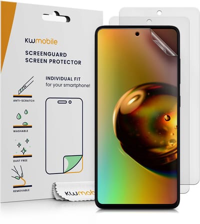 kwmobile Set of 3 Screen Protectors Compatible with Samsung Galaxy A51 - Anti-Glare Anti-Fingerprint Display Films - Matte