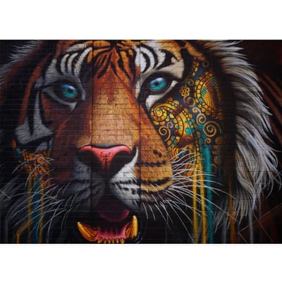 Peinture Diamant 5D DIY Tigre Carré / Rond Broderie Point de Croix Mosaïque Diamant Décoration Full Round (20X30CM)