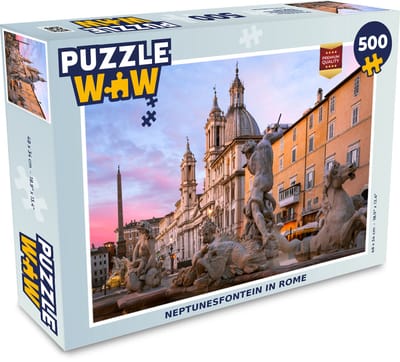 Puzzel Rome - Fontein - Neptunes - Legpuzzel - Puzzel 500 stukjes