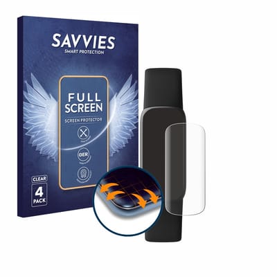 Savvies - Screenprotector voor Fitbit Luxe - Folie Beschermfolie transparant volledig dekking 4 Stuks