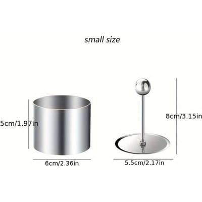 Roestvrij Staal Gemakkelijk Schoon te Maken 1 Stuk Rond Schotel Persvorm, Taartvorm voor Restaurant Keuken Small gray