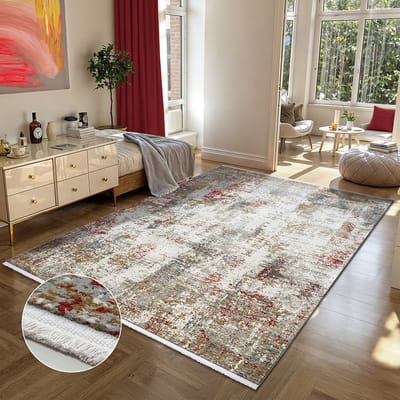 the carpet Fine hoogwaardige woonkamer vloerkleed, modern, zachte textuur, stijlvol design, luxueuze kwaliteit, ideaal voor slaapkamer & woonruimtes, geschikt voor vloerverwarming, Meervoudig, 200 x 290 cm