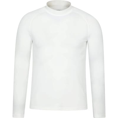 Mountain Warehouse Heren Effen Lange Mouwen Rash Top (Wit)
