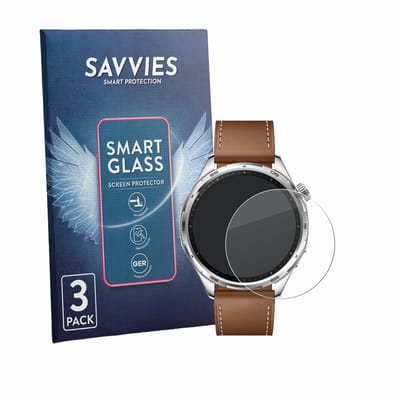 3 Stuks Savvies Screenprotector - geschikt voor Honor Watch 6 - beschermfolie glas transparant