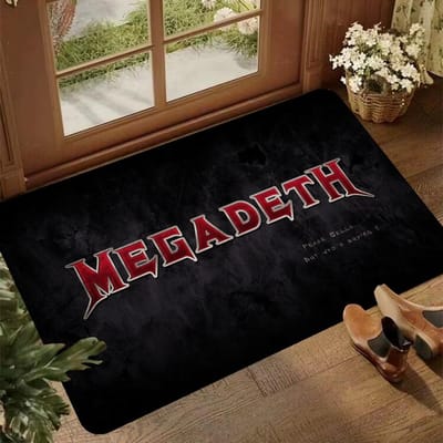 M-Megadeth Band Vloermat INS Stijl Zacht Slaapkamervloer Huis Waskamer Mat Antislip Bedzijde Area Kleden 40x60cm