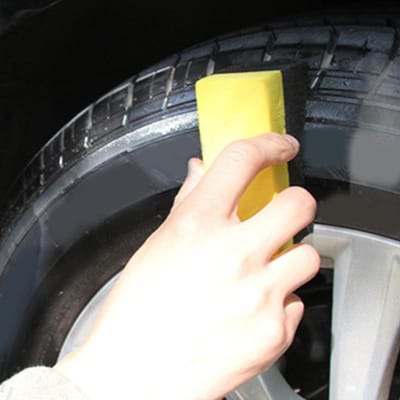 Bandendressing Applicator - Detailing Pad - Auto Onderhoud - Zacht Spons Materiaal - Compact Formaat - Zwart