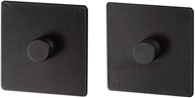 WENKO Adapter Turbo-loc 6,3 X 1,4 Cm mat zwart staal 2-delig - Voor bevestiging van keukenaccessoires Gala zonder boren