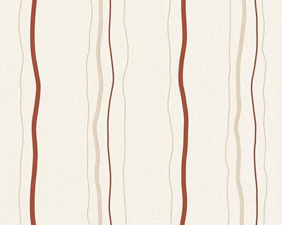 STREPEN BEHANG | Modern - Crème Beige Rood - A.S. Création Casual Living