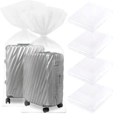 Dailygoods- Opbergzakken 4 stuks - Grote doorzichtige zakken 100 × 150 cm - Duurzaam PE-materiaal - Stofdicht - Bescherming voor koffer/stoelen - Opbergtas