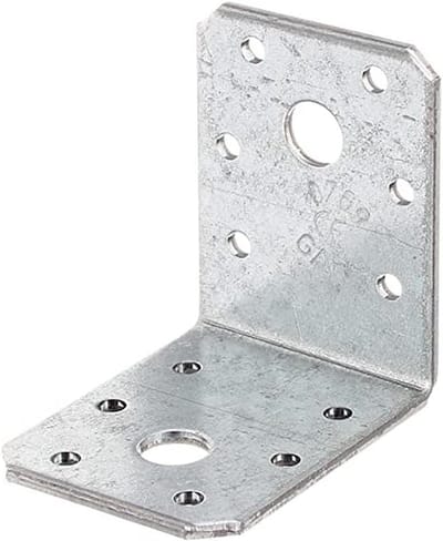 Set van 50 Hoekverbinders Sendzimir Verzinkt 60x60x45 mm voor Houtconstructies