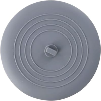 Universele Silicone Afvoerstopper 15.2 cm, Waterdicht en Geschikt voor Badkuipen, Wastafels en Doucheputjes - Grijs