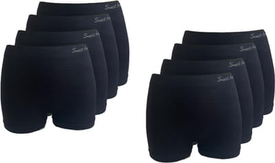 Sweet Angel Zwarte Naadloze Hoge Damesboxers One Size