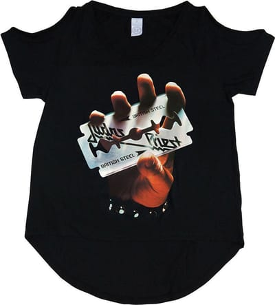 Judas Priest - British Steel Dames T-shirt - S - Zwart
