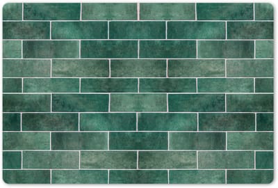 Placemats 45x30 cm - Placemat kunststof - 1 stuk - Tegels - Groen - Design - Structuren - Borden onderleggers - Decoratie voor op tafel - Keuken tafeldecoratie accessoires - Vinyl onderlegger - Tafelversiering