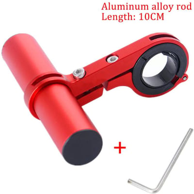 Fiets Stuurbeugel Verlengd Fiets Koplamp Montage Stang Computerhouder Lantaarn Lamp Ondersteuningsrek Legering Vezel Standaard red