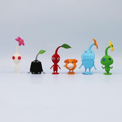 6/12 stuks Anime Pikmin Karakters Actiefiguur Speelgoed Cartoon Kapitein Olimar Model Figuras Speelgoed voor Kinderen Cadeau gray