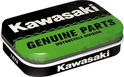 pepermuntdoosje Kawasaki geniune parts 4 x 6 cm