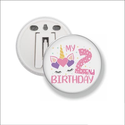 Button Met Clip 58 MM - My 2nd Birthday