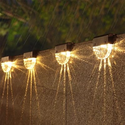 4 Stuks Sense14 Buitenlamp met Sensor Dag en Nacht - Solar Lampen Balkon - Buitenlamp Zonne Energie - Wandlamp Buiten - Balkon Verlichting