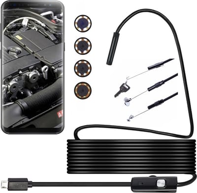 5 Meter Lange 7mm USB Endoscoop I IP67 Waterdicht 6 Witte LED Lampjes LED Snake Inspectie Tube Vide