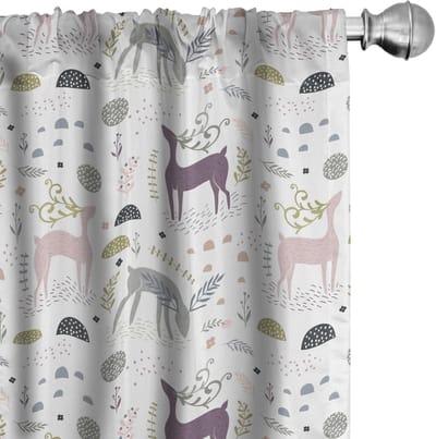 ABAKUHAUS Wald Voorhangen – Gardijnen – 2x75x175 cm – Meervoudigkleurig