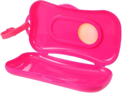Doekjesdispenser Babydoekjes - Navigatie Doekjeshouder - Luiertas Compact - Lichtgewicht Draagbaar - 22.5x12cm - Roze