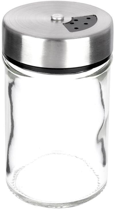 Orion - Glazen Kruidenpot - 100ml - Roestvrij Staal - Transparant