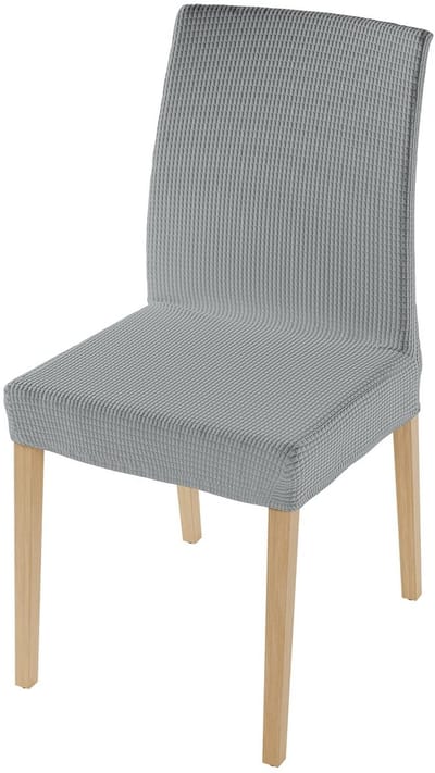 Dailygoods- Stoelhoes Set - Rekbaar - Lichtgrijs - Zacht Polyester - Perfecte Pasvorm - Voor Eetkamer/woonkamer/kantoor - Stoelbekleding