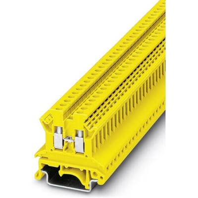 Phoenix Contact UK 2,5 N YE 3038011 Doorgangsserieklem Aantal polen: 2 0.2 mm² 2.5 mm² Geel 50 stuk(s)