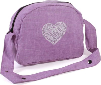 Luiertas voor poppen met Aankleedmat - Poppenaccessoires in Lila