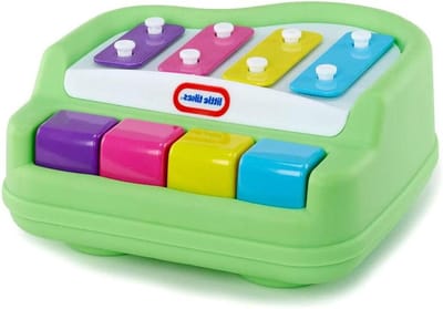 Houten Piano Speelgoed - Muziek Speelgoed - Baby Muziek Leren - Eenvoudige Kleur toetsen - 20x21x11 cm - Multicolor